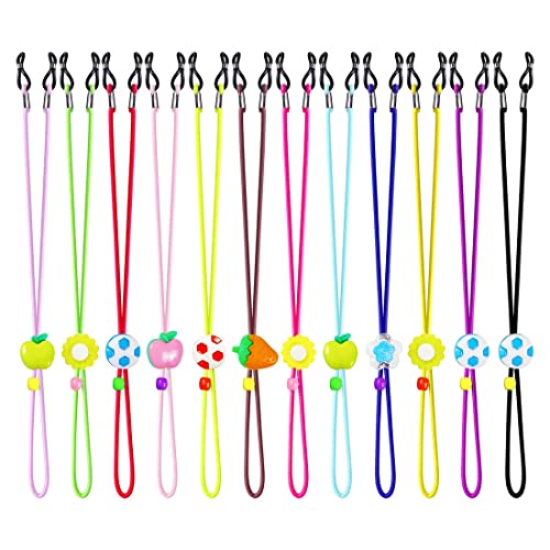 Cordon Lunettes Corde à Lunettes pour enfants, 12Pcs Réglable Universel Attaches Lunettes Sangles PU Lunettes Chaîne Ficelle Titulaire Cordons Femmes Hommes Lunettes pour Sport Running Camping Cover
