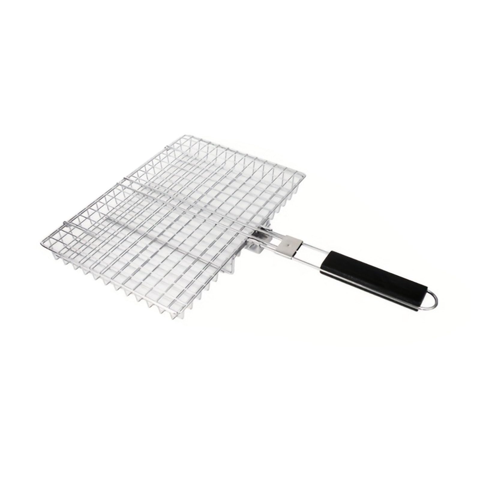 Pratico Acciaio Antiruggine Barbecue Griglie Basket 32 cm Con Manico Staccabile Grigliare Strumento Per Pesce Verdure Carne Acciaio Antiruggine Bbq Mesh Basket