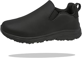 Non Slip Waterproof Shoes for Women Work Slip Resistant Oil Slip On Chef Kitchen Restaurant Food Service Zapatos de Trabajo para mujere antideslizante para cocina Black