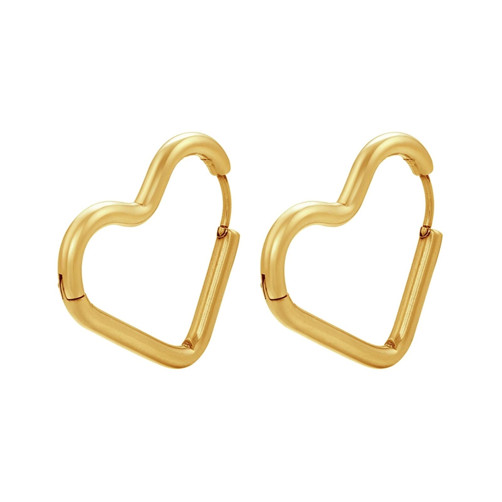HJMMHX Pendientes de Mujer Pendientes de aro de Color Dorado y Plateado Pendientes de aro pequeños de Acero Inoxidable Pendientes rectangulares de triángulo geométrico Pendientes