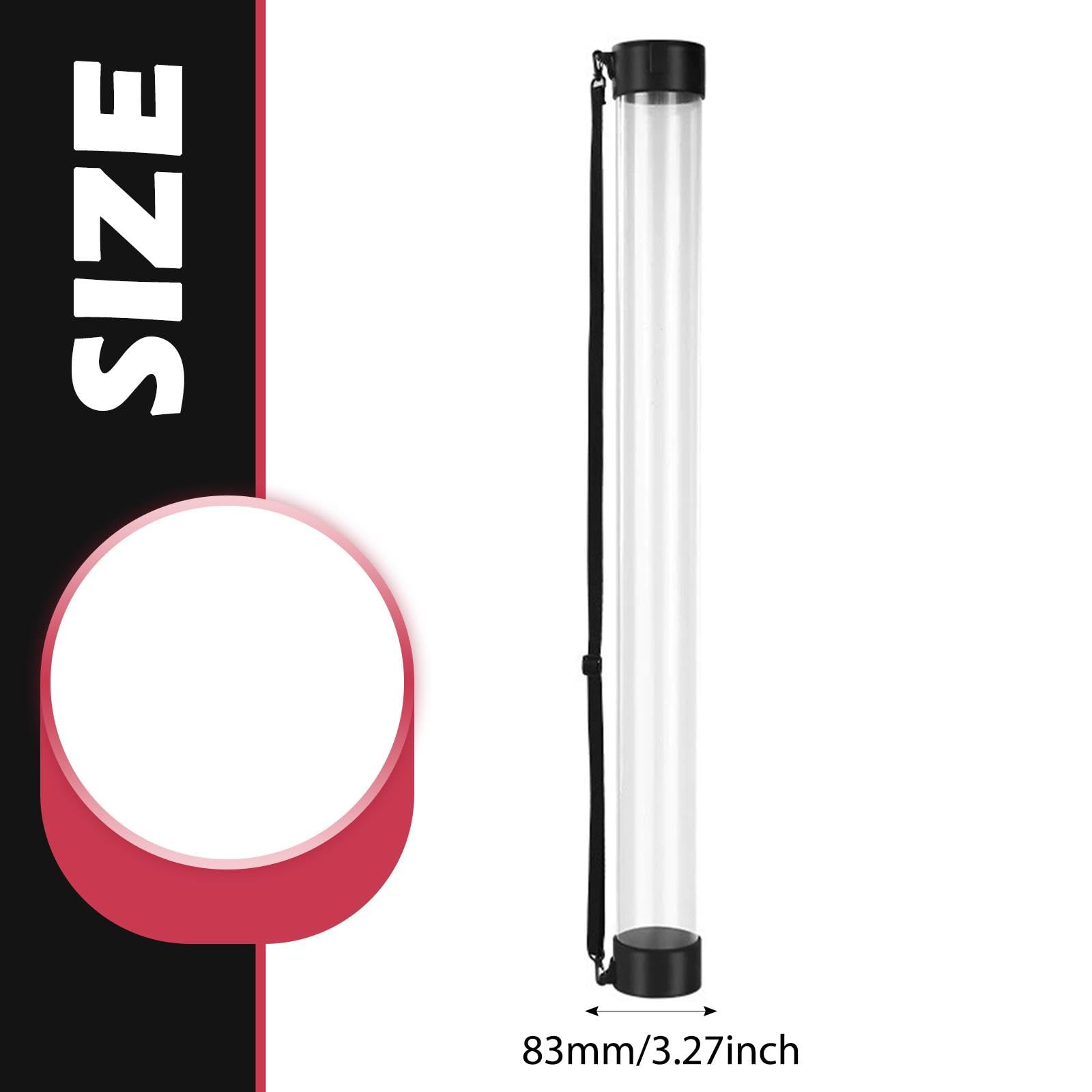 Tubo Raccogli Palline Da Tennis Con Una Fibbia a Cinghia, 90 Cm Tubo Palline Tennis Portatile per Esterni, Pickleball Retriever in Policarbonato Offrendo Praticità per Partite