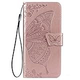  KERUN Funda para LG Velvet 4G/5G/5G UW Funda Libro, Carcasa con Tapa Cierre Magnético en Cuerode Estampado en Relieve 3D, FILP Cover Case con Ranuras para Tarjetas e Cartera Estuche.Oro Rosa