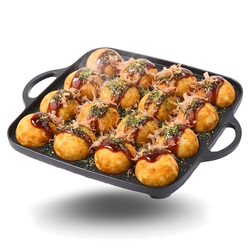 EdoEats Takoyaki Pan 16 Hole Nonstick Japanese Grill – Cast