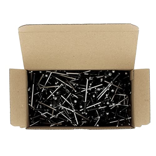 Rivets épanouis noirs Restagraf 4914 de 4 mm, fixation haut de gamme pour plaque - 3