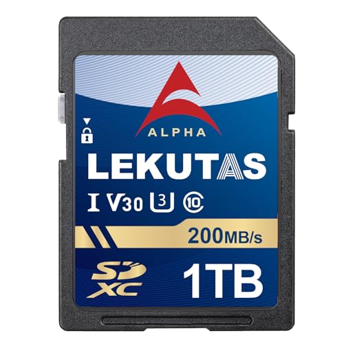 Image of 1T(999GB) SDXC UHS-I Memory Card - Up to 200MB /s Read Speed, C10, U3, V30, 4K UHD, Full-HD & 4K Video SD Card for Canon Nikon Sony Fujifilm DSLR Cameras or Mirrorless Cameras