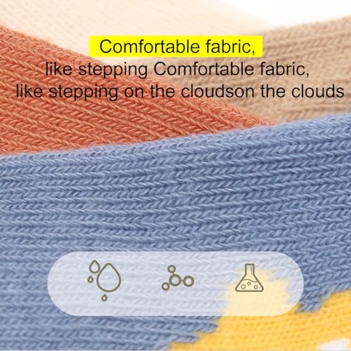 Baby Non-Skid Sock Non Slip Toddler Sock with Grips Anti-Slip Crew Sock for Infant Toddler Boy Girl 6 Pairs (US, Age, 1 Year, 3 Years, Style2)3