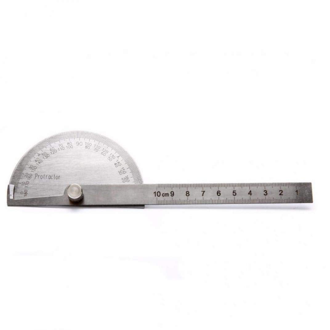 Rapporteur Métal Acier Inoxydable WANTOUTH - Règle 0-180° - Pour Bois, Métal, Bricolage - Précision Laser