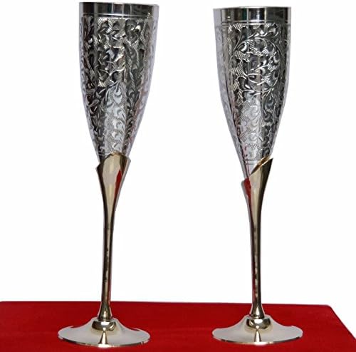German Silver Champagne Goblet, Champagne Flute