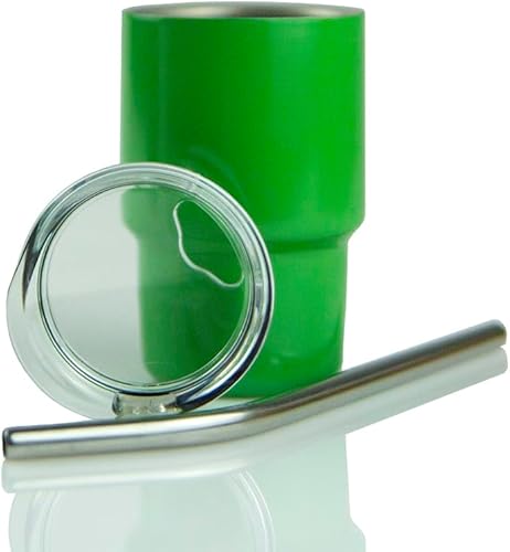 Miniatura 3 de Hogg Vasos de chupito de 3 onzas en varios colores con tapa y popote inoxidable (paquete de 6), bricolaje, personalizables, reutilizables,