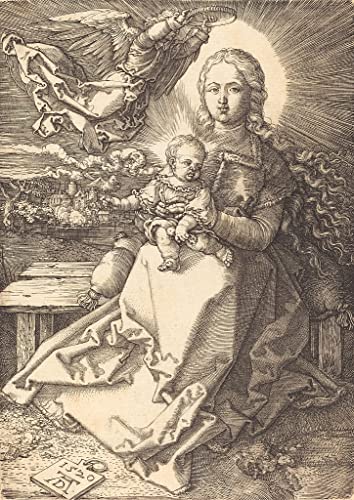 Poster Albrecht Dürer La Vierge et l'Enfant pour Décoration de Salon Élégante