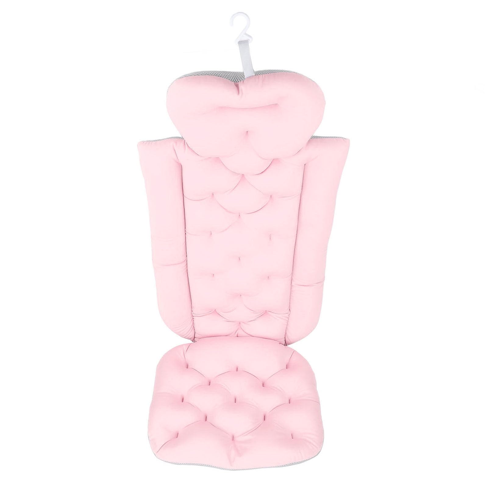Cuscino Bagno per Tutto il Corpo Comodo Cuscino di Supporto per il Relax Nella Vasca Bagno per Adulti 100 Cm (Rosa)