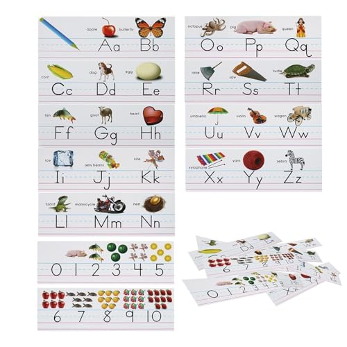 Set De Tablero De Letras - Tarjetas Educativas Preescolar Números y Letras Para Clase | Póster Educativo Infantil Para Escuela Hogar Niños Dormitorio Guardería