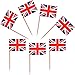 Produktbild 100 Stück Britische Flagge Toothpicks der Union Jack Flagge Cupcake Toppers für Geburtstag Hochzeit Baby Shower Nationalfeiertag