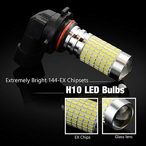 JDM ASTAR Bright White 144-EX Chips H10 9140 9145 9050 9155 LED Fog Light Bulbs with Projector - Image 5
