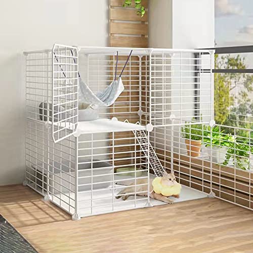 Cage de transport rigide pour chat pliable et grand enclos modulable
