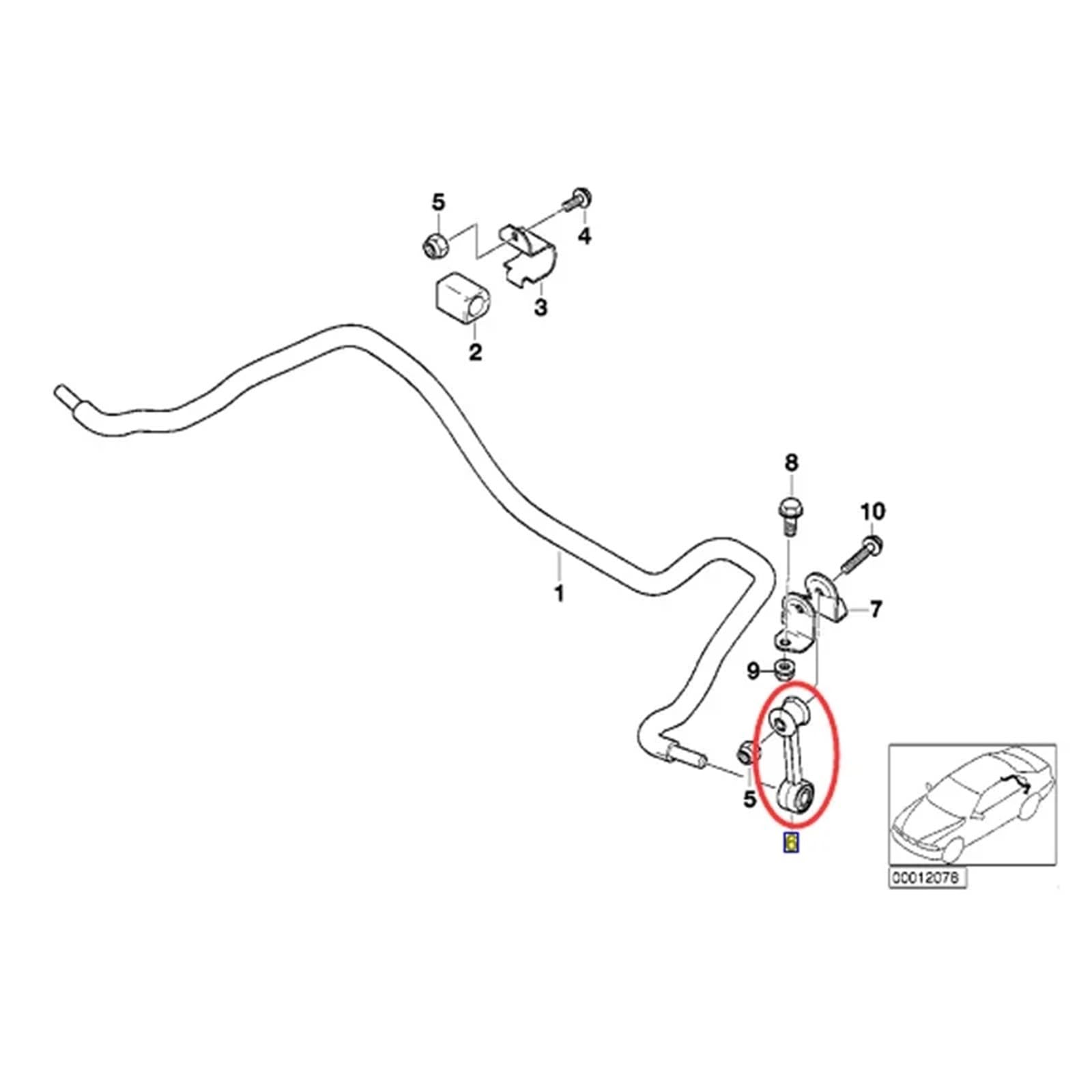 zestaw stabilizatora Łącznik drążka stabilizatora tylnego lewego lub prawego, łącznik stabilizatora, pasuje do BMW E46 318i 320i 325i 330i Stabilizatory Poprzeczne