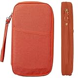 HSYTEK Reisepass Organizer mit 8 Tasche, Wasserdicht Reisepasshülle, Reiseunterlagen Organizer Familie, Reiseorganizer Dokumente für Flugtickets, Geld, Handy, Kreditkarten, Ausweis, Reisedokumente