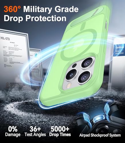 Image of Magnetic Compatible with iPhone 16 Pro Case, [Built-in Invisible Kickstand][Compatible with MagSafe] [Military Grade Shockproof] Slim Translucent Matte Phone Case for iPhone 16 Pro 6.3 inch