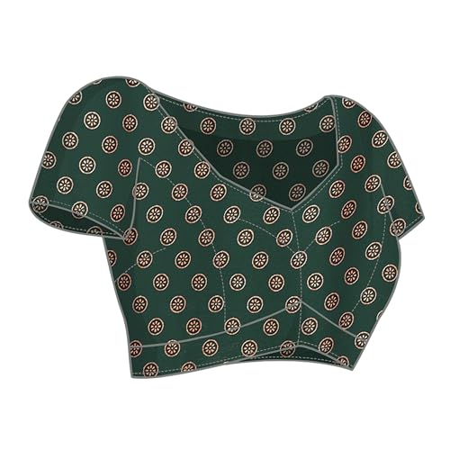 Image of Amazon Brand - Tavasya Womens Blocked Printed Daily Wear Chiffon Georgette Saree With Blouse With Blouse