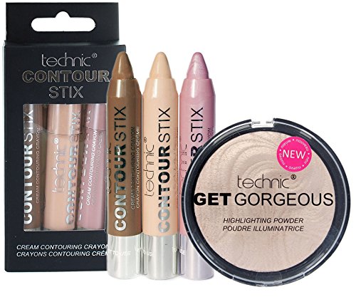 Technic Get Gorgeous Highlighting Powder & Contouring Cream Stix Set