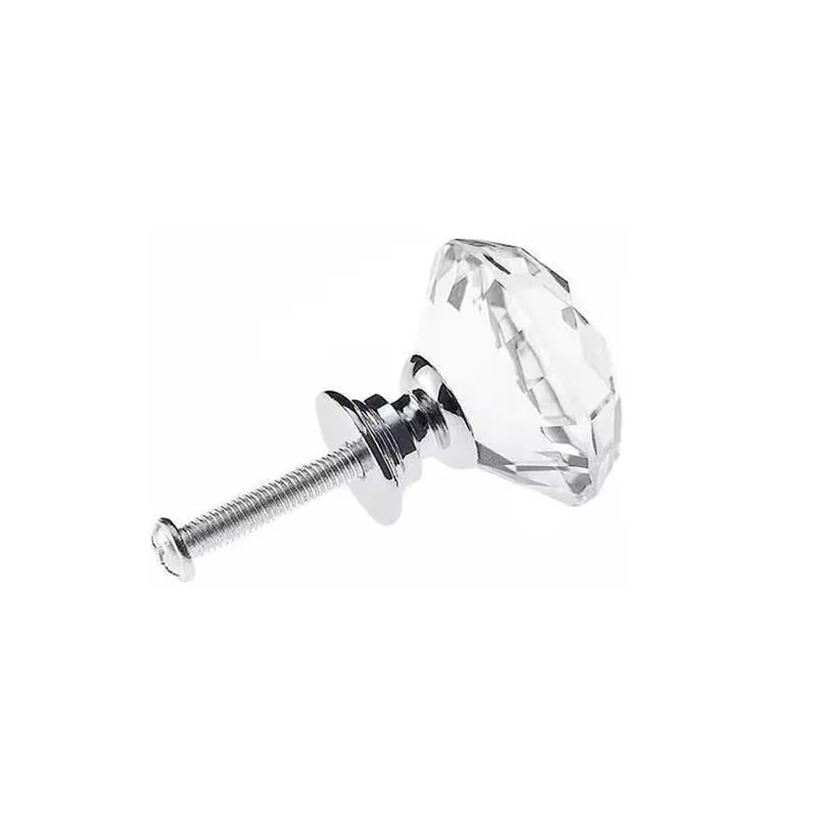 MWAHJU 4Pcs/Set 30mm Diamond Shape Design Crystal Glass Knobs for Cupboard