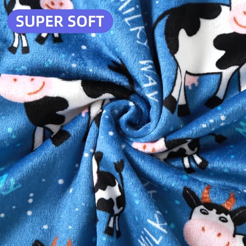 Image of Baby Nursery Bed Blankets Ultra Soft Double Layer Mini Blanket Minky Blanket Receiving Blankets Shower Gifts(Cow,30 * 47in)