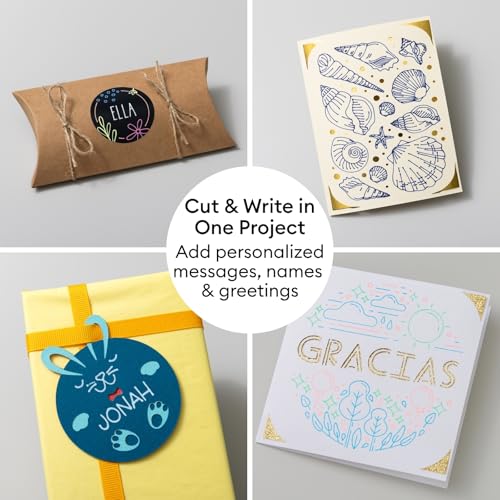 Image of Cricut Joy Xtra Machine with Printable Sticker Paper and Card Kit Bundle - Sticker Making Set with Cutting Machine, DIY Greeting Cards with Pens and Envelopes, Craft Cutting Mats, Tools and Materials