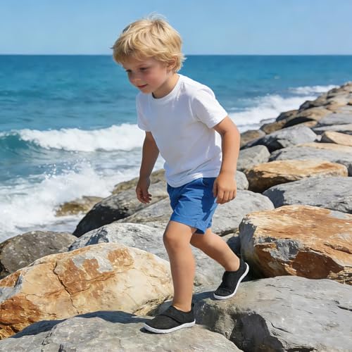 Image of LeIsfIt Toddler Water Shoes Boys Girls Barefoot Aqua Socks Kids Breathable Quick-Dry Swim Shoes for Beach Pool Surf