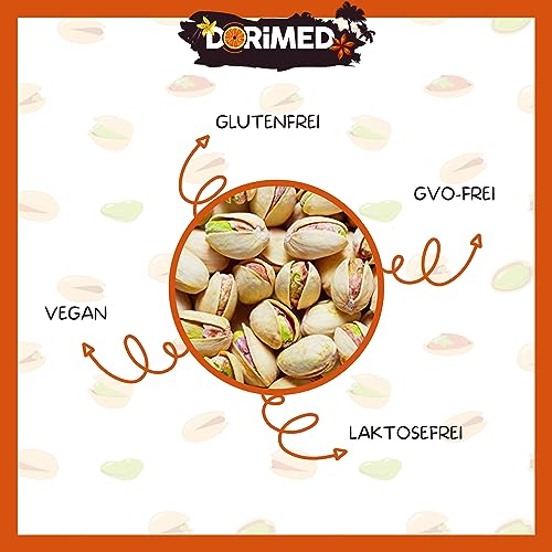 Pistazien geröstet und gesalzen 1 kg | Pistazienkerne mit Schale, ganze Pistaziennüsse | im wiederverschließbarem Frischebeutel