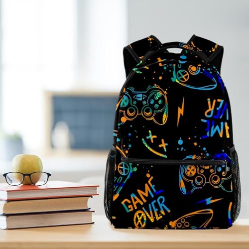 Sac à dos manettes de jeu grunge multicolore : le cadeau idéal pour adolescent - 5