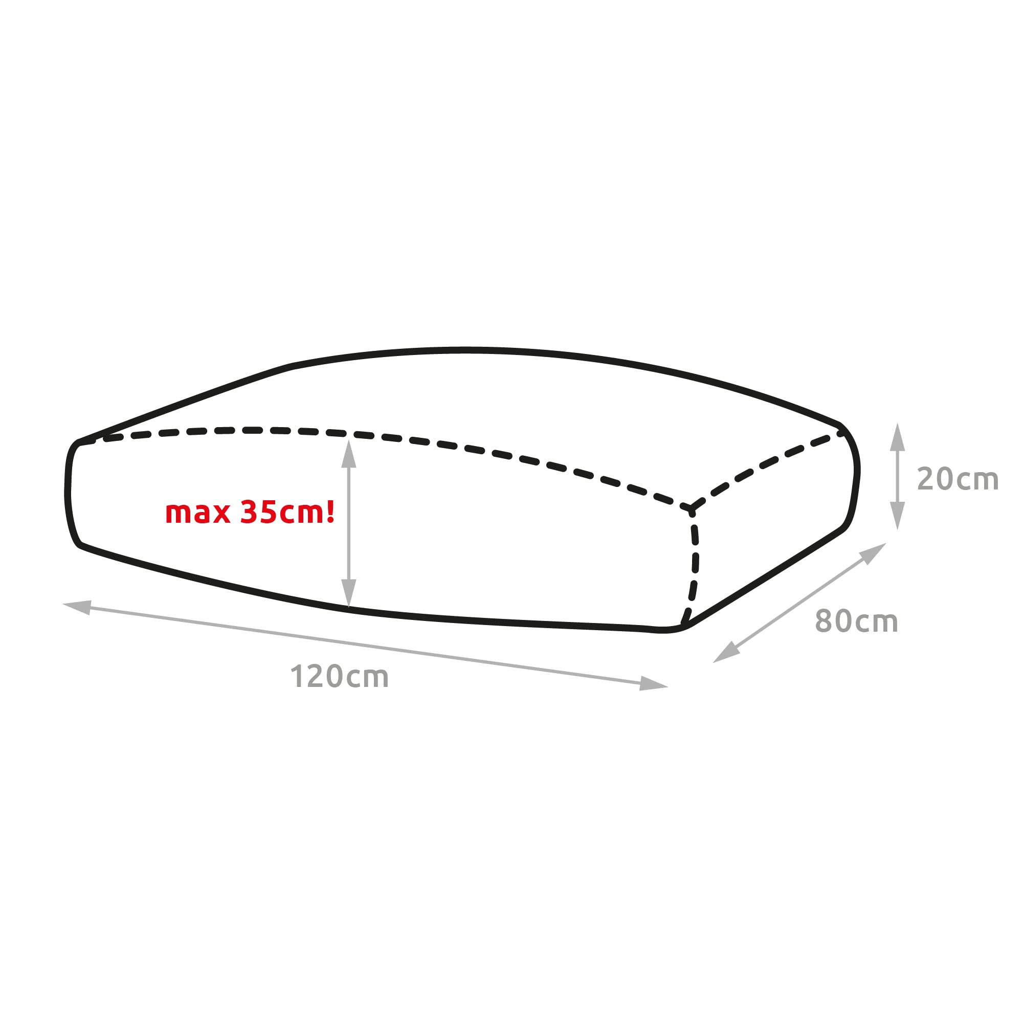 Spatium Jumbo XXL Coussins de palettes de, Coussins pour Palette Euro extérieur et intérieur Amovible taie d'oreiller imperméable (Bleu, Siège 120x80x20)