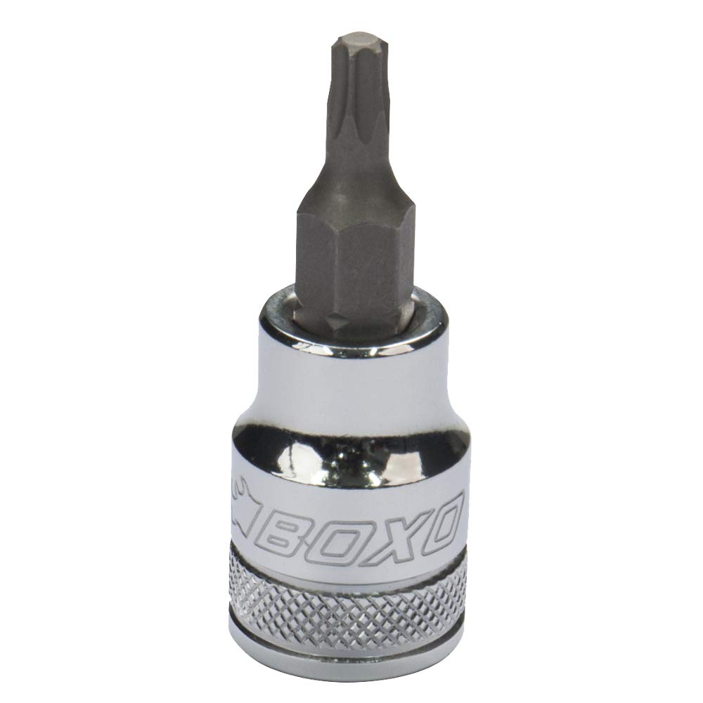Boxo 3/8" Drive T30 Torx Bit Socket S2 Steel Bit 48Mm Overall Length Star Bit