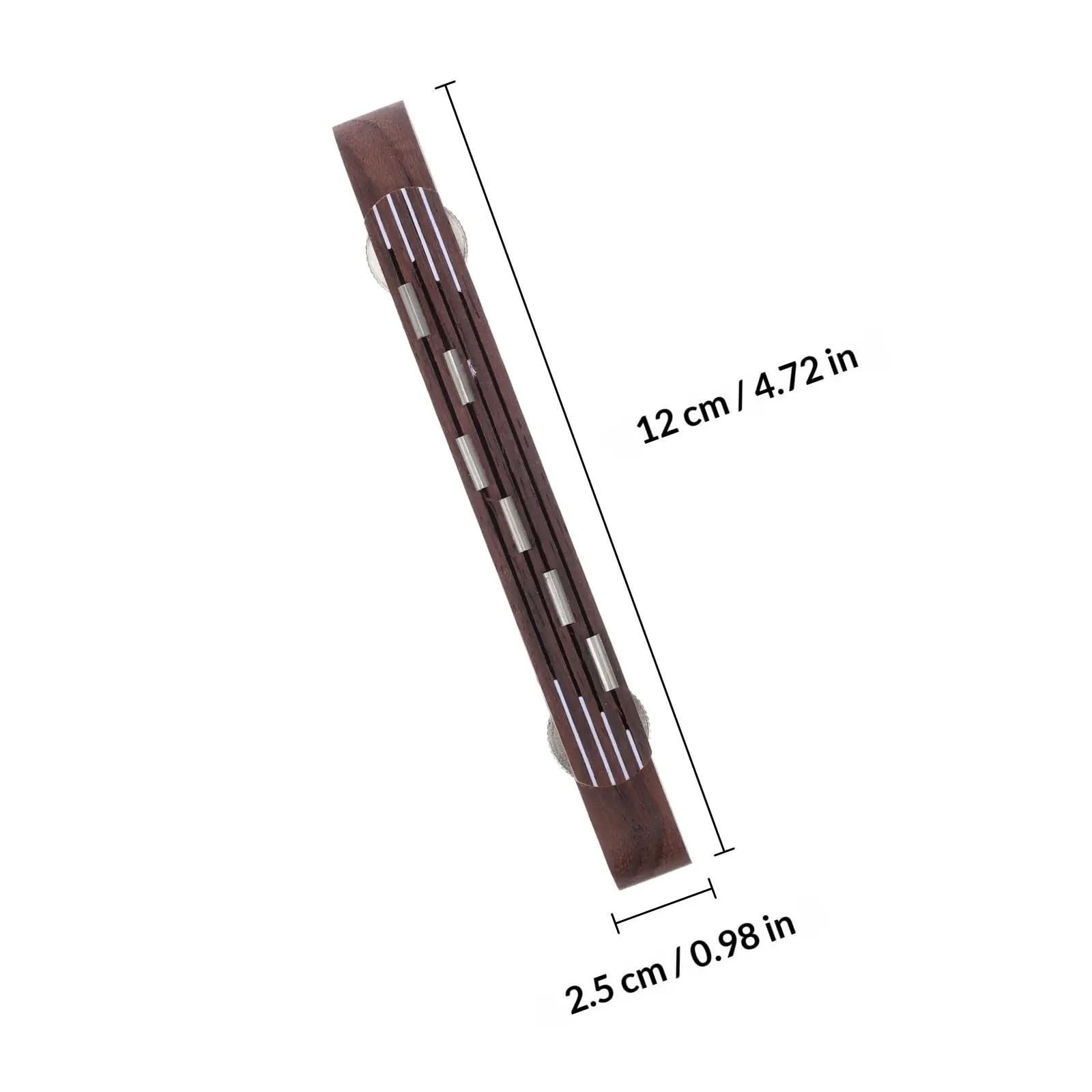 Puente de guitarra de Jazz, perillas dobles flotantes de ébano de altura ajustable for reemplazo de puente de guitarra acústica de 6 y 12 cuerdas