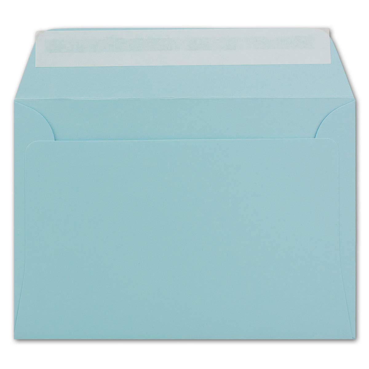 Karten und Co. - Buste per lettere, DIN C6, 11,4 x 16,2 cm, con chiusura adesiva, 120 g/mq, colore azzurro 500 Stück Hellblau - DIN C6