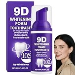 Purple Whitening Toothpaste for Adults,Tooth Mousse with Niacinamide&Colour Corrector,Travel Size Foam Toothpaste&Mouthwash,Brightens Teeth,Fresh Breath,Long-Lasting Care for Daily Morning and Night