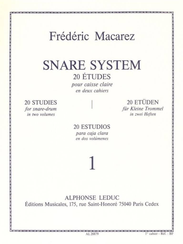 Frederic macarez: 20 studies for snare drum (volume 1)