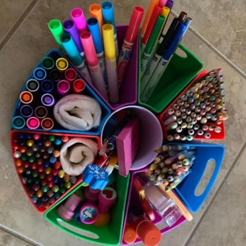 Organiseur rotatif 360 pour trier les marqueurs et crayons amovibles