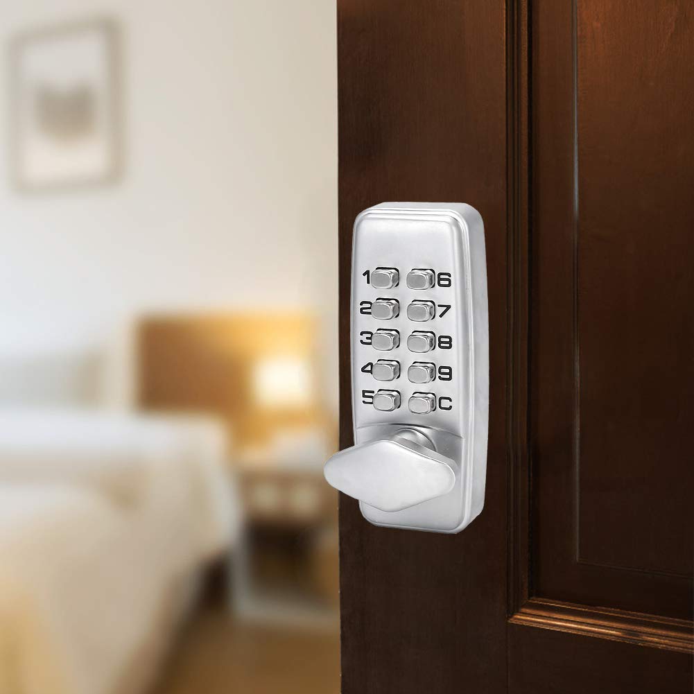Akozon Serratura per porta, codice meccanico, serratura a password digitale, armadietto elettronico impermeabile, tastiera impermeabile per la sicurezza della casa