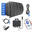 RC 800W - Set centrale elettrica da balcone con supporto, 200W, pannelli solari flessibili – 800W con inverter WiFi, sistema fotovoltaico completo con presa
