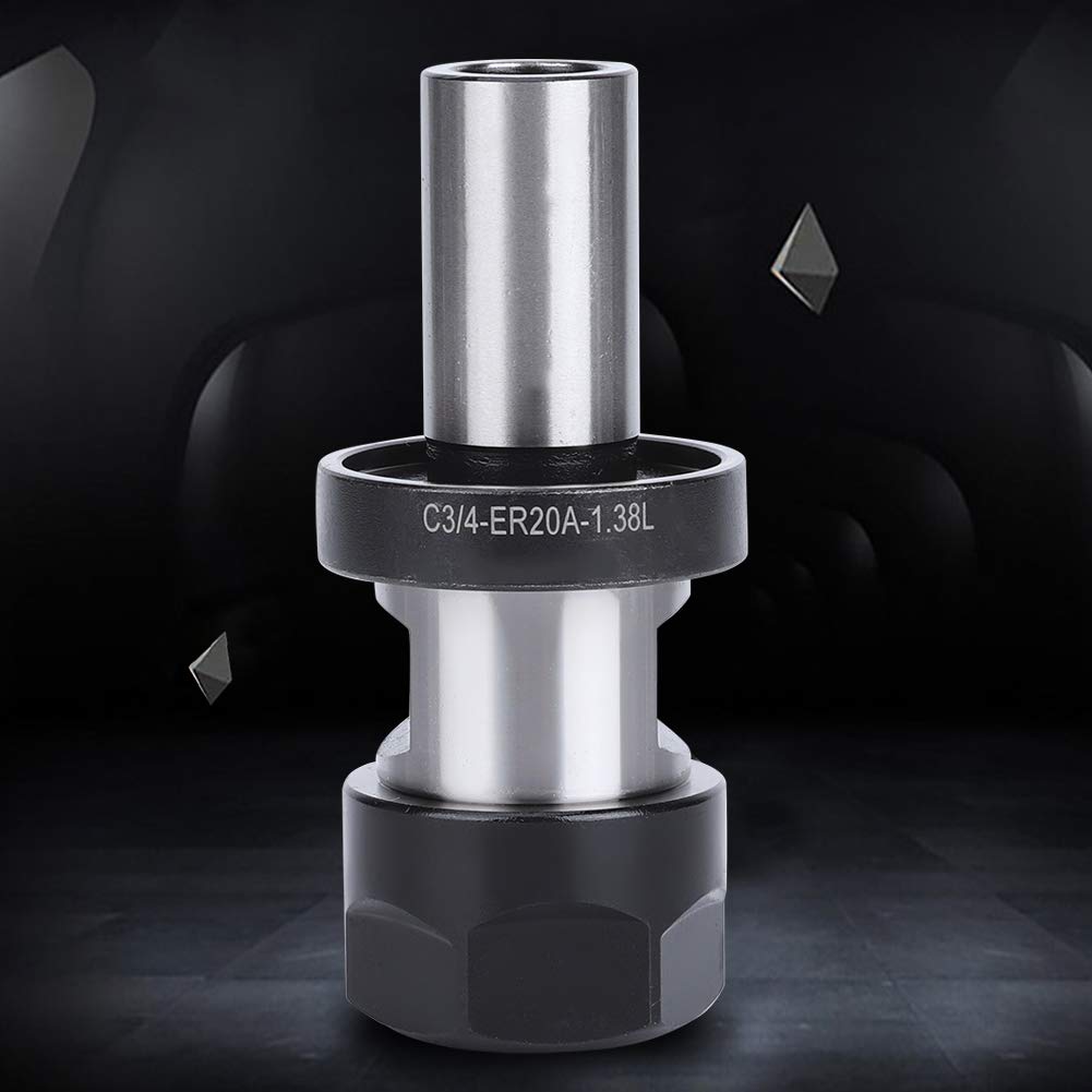 ER20 Collet Extension Chuck, 3/4 Inch, Alloy Material, for CNC Routers and Lathe Tools, 1.38 in Height
