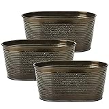 【Für Draußen】Die Metalleimer bestehen aus verzinktem Eisen und sind daher vor Korrosion geschützt. Die Blumenkübel ist frostbeständig bei Vermeidung von Staunässe und eignet sich somit hervorragend für winterharte Pflanzen. So können Sie den Metall-Pflanzkübel ganzjährig im Außenbereich stehen lassen.