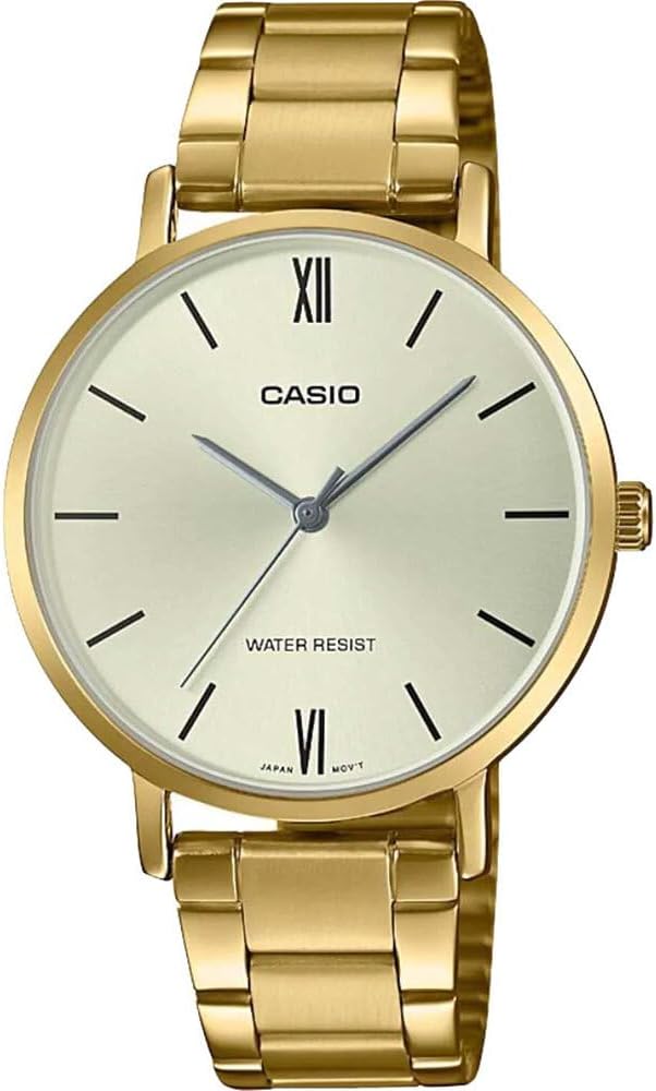Casio LTP-VT01G-9B Original Analog Womens Watch Gold Stainless Steel LTP-VT01