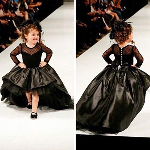 Image of GP Collection Girls Up & Down High and Low Dress for Girls with Bow On Back