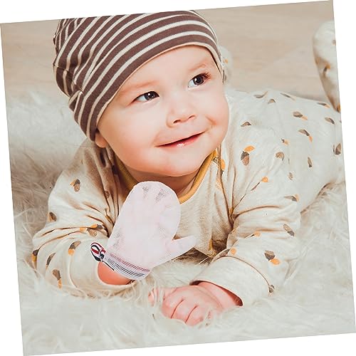 TOYANDONA Thumb Stop Gloves for Boy Girl Scratch Mittens for Boys and Finger Guard to Prevent Biting and Face Rubbing Safe Soft Material Comfortable Fit Random Color4