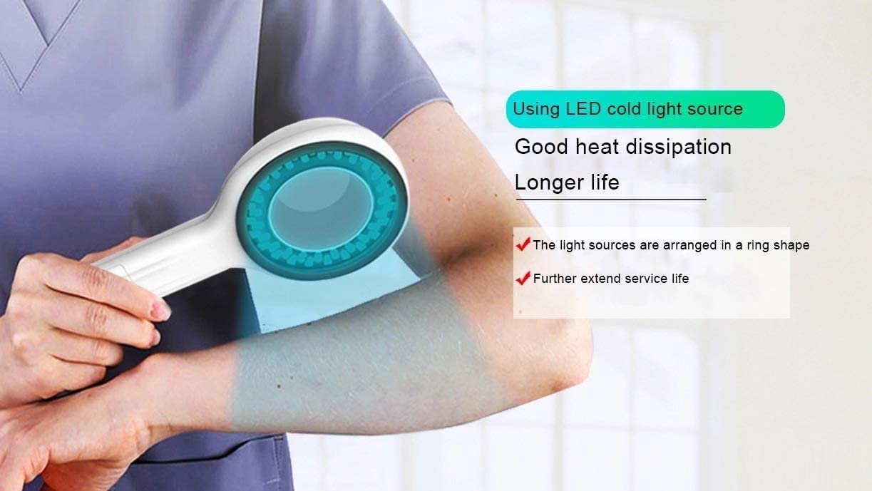 Luces quirúrgicas examen Lámpara Fluorescente De 65 Mm, Lámpara De Aumento For Examen, Analizador De Piel Dermatológico, Luz Negra UV Portátil De 365 Nm