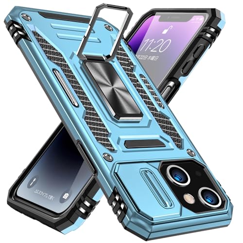 IPhone 13 Mini �p �P�[�X �ϏՌ� �����O�t�� �Ռ��z�� �����h�~ �č��R��MIL�W���擾 �X�^���h�@�\ PC+TPU ��d�\�� �h�o ���^ �y�� ��̌^ 360�x��] �S�ʕی�J�o�[ �A�C�t�H�� 13 Mini �p �P�[�X [���C�g��] M