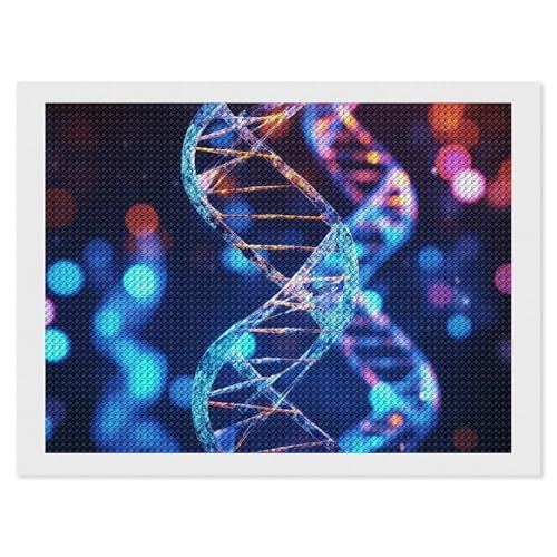 Kit peinture diamant 5D ADN Helix STVNKML pour adultes débutants 30x40 cm