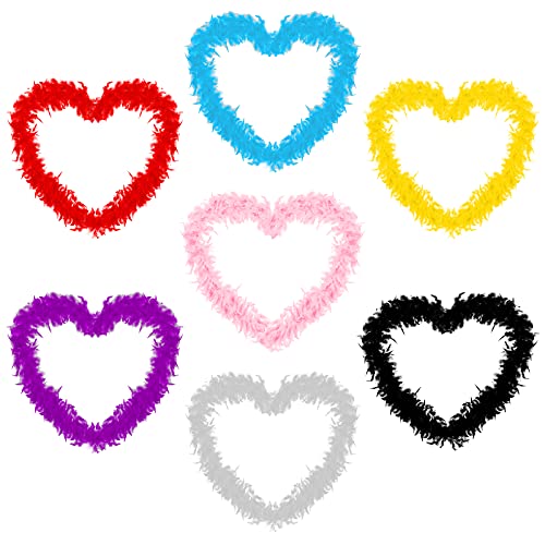 Plumas Boa,7 Colores Boas de Plumas de 2 m Boa de Plumas para Disfraces de Fiesta de Disfraces de. 