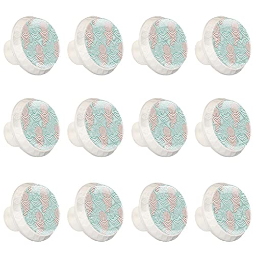 Boutons décoratifs ronds au motif abstrait pour commode chic