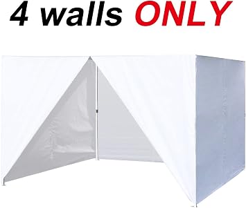 Eurmax USA Full Zippered Walls for 8x8 Easy Pop Up Canopy Tent,4 Walls ONLY(Royal Blue)